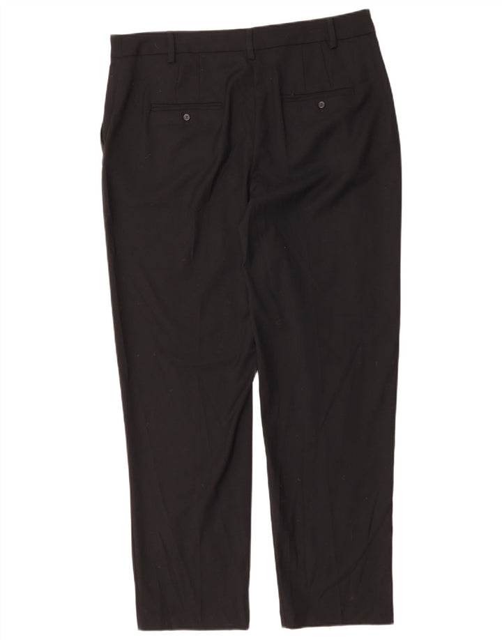 MARKS & SPENCER Entspannte Chino-Hose für Damen, UK 14, Größe L, W36, L30, Schwarz
