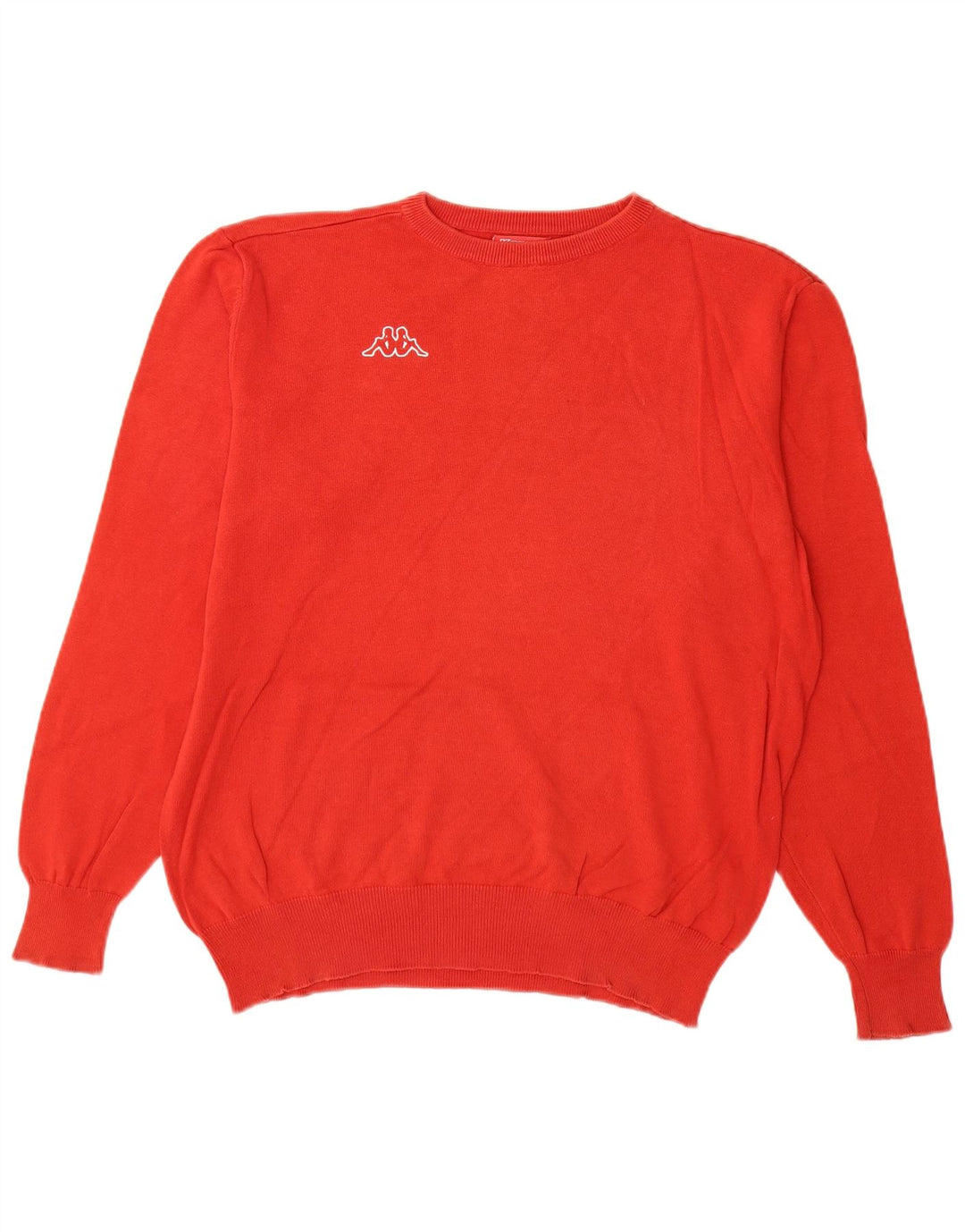 Kappa Herren-Pullover mit Rundhalsausschnitt, groß, rote Baumwolle