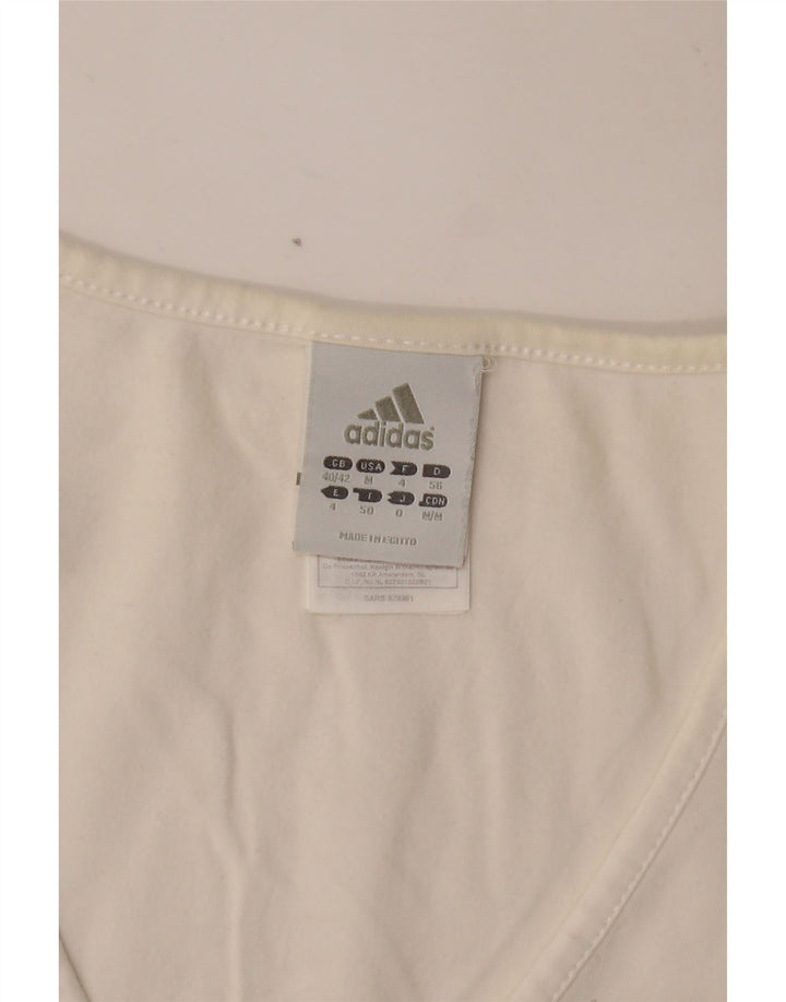 ADIDAS Mens T-Shirt Top UK 40/42 Medium White Cotton