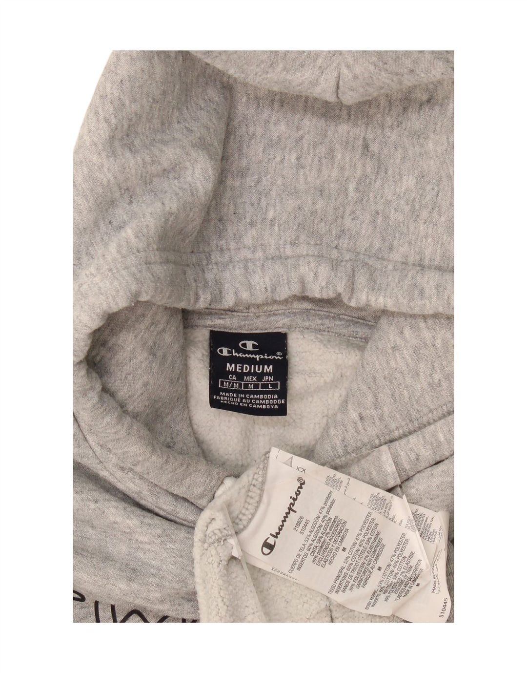 Champion Herren-Kapuzenpullover mit Grafik, mittelgrau gesprenkelte Baumwolle