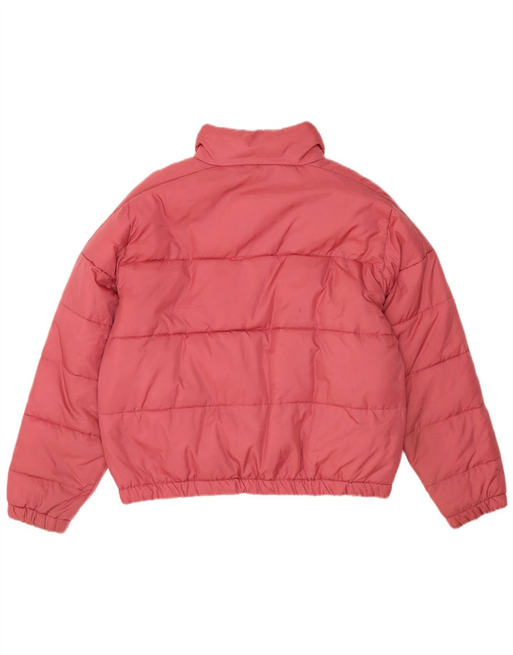 Fila Damen Loose Fit Wattierte Jacke UK 14 Mittelrosa Polyester
