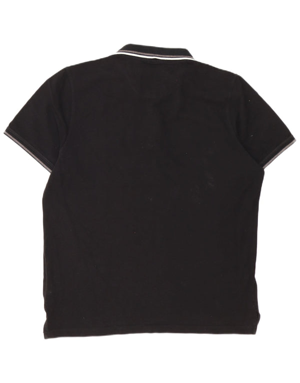 Pierre Cardin Herren Regular Poloshirt XL Schwarz Baumwolle