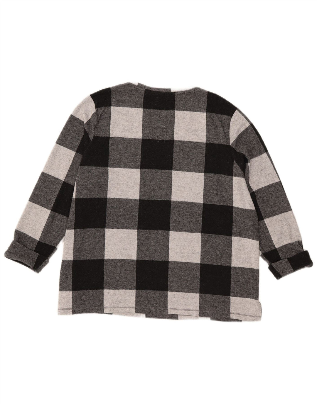 Marks & Spencer Damen-Top, 3/4-Ärmel, UK 18, XL, schwarzes Gingham-Polyester