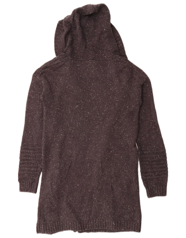 Rip Curl Damen Longline Open Cardigan Pullover UK 14 Mittelgrau meliert