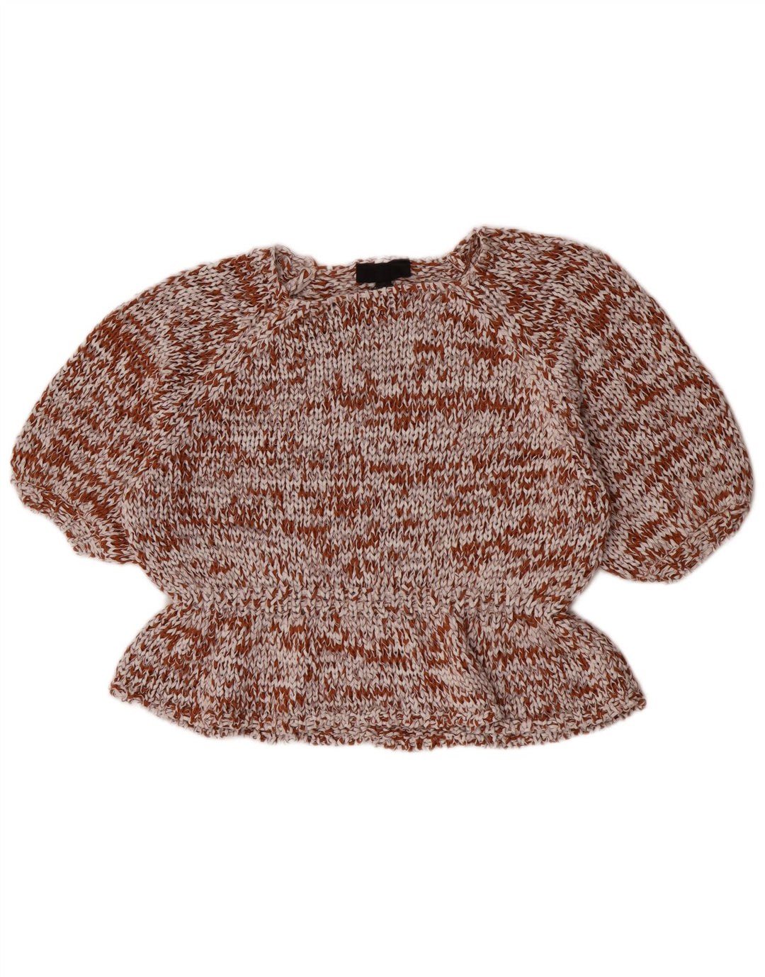 Übergroßes Häkelblusenoberteil von Zara für Damen, Größe S, Größe S, Braun, Baumwolle