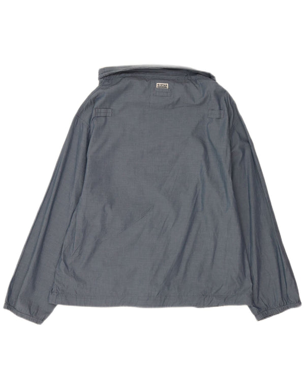 G-Star Damen Übergroße Langarm-Hemdbluse UK 10 Small Marineblau