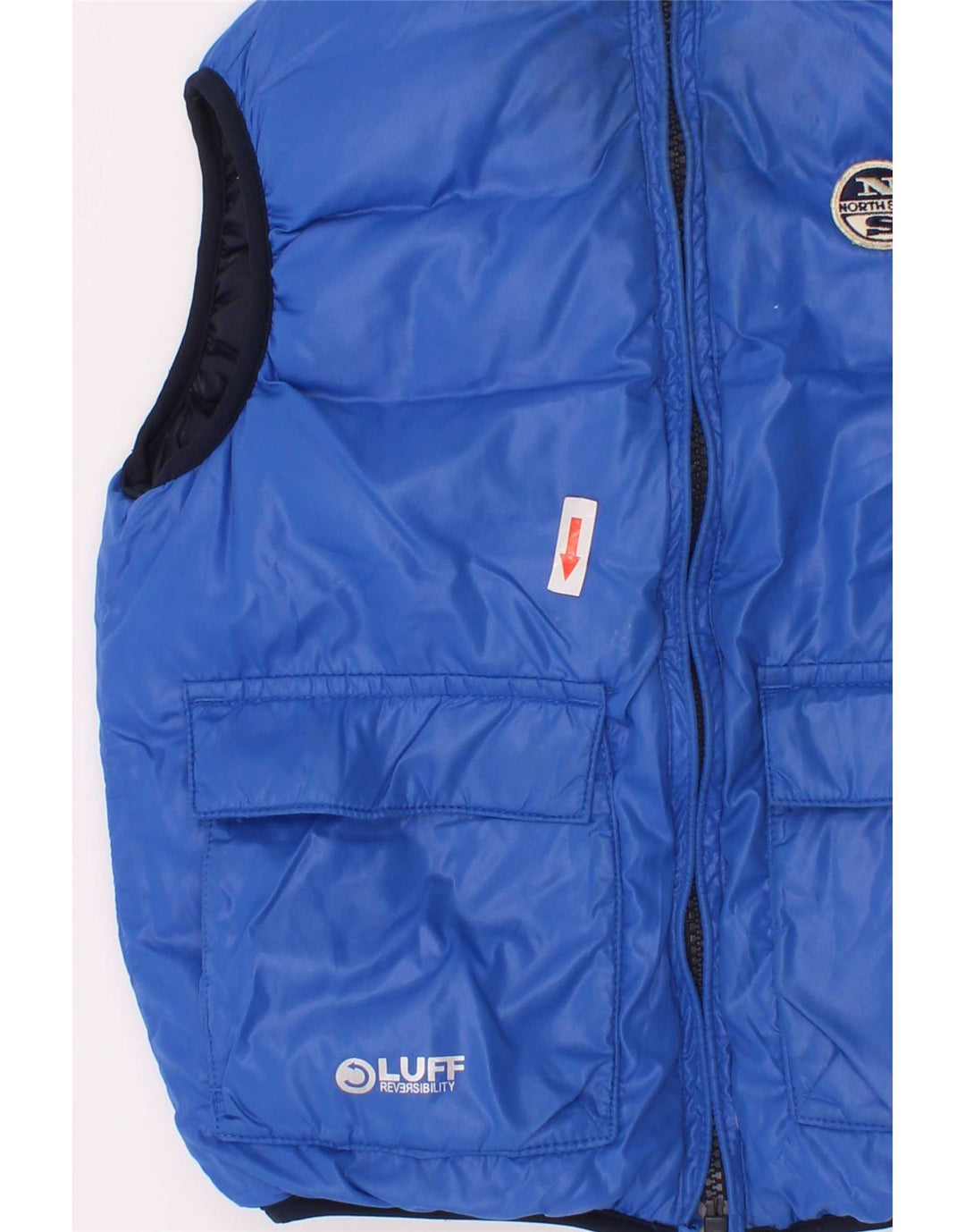 Wendbare wattierte Weste von North Sails für Jungen, 3–4 Jahre, marineblaues Polyester