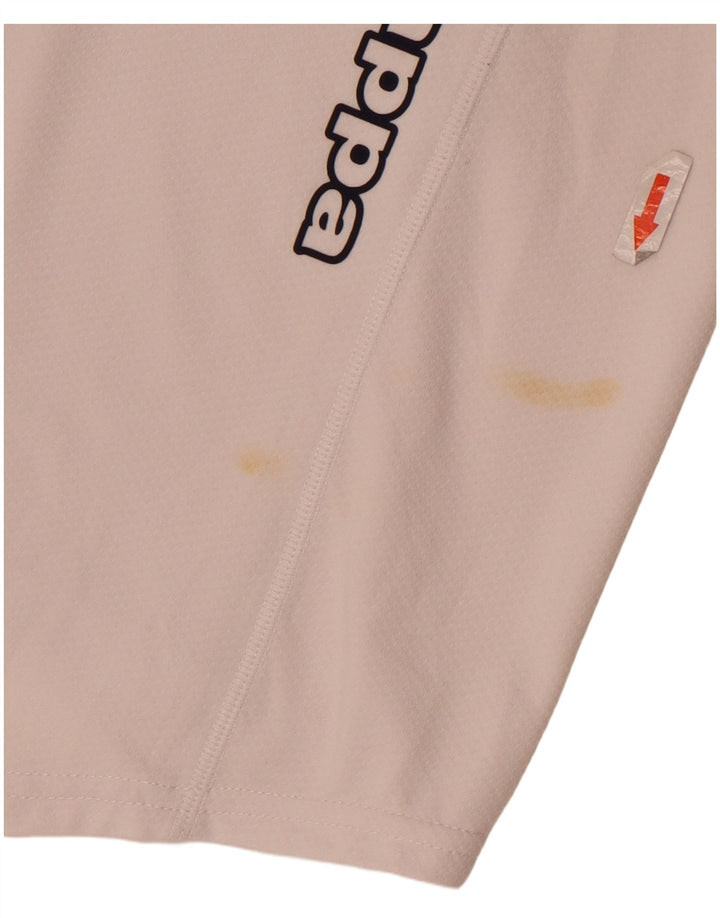 Kappa Herren Poloshirt mit Grafik, Größe L, Weiß