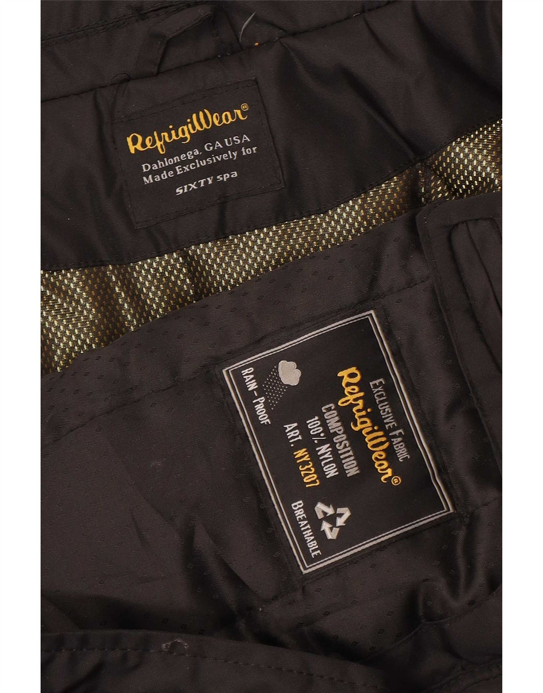 Refrigiwear Herren gepolsterte Bomberjacke UK 40 Large Schwarz Nylon