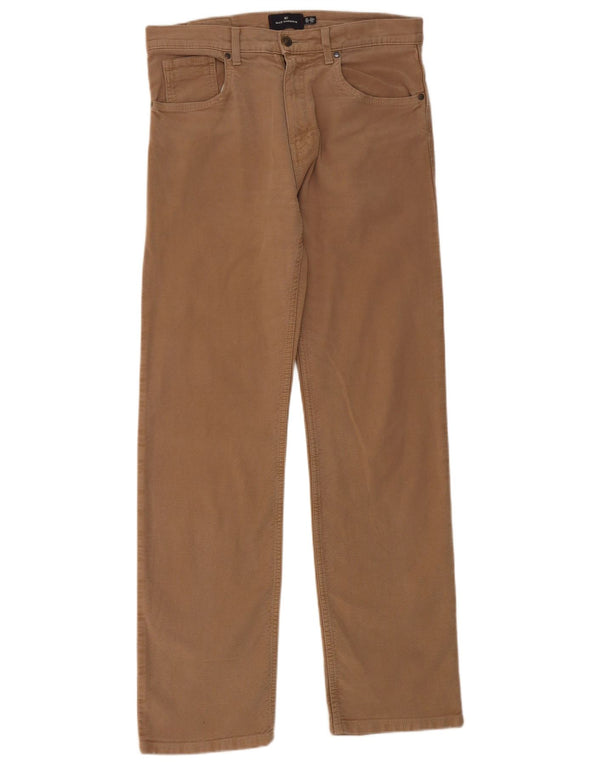 Marks & Spencer Herren Blue Harbour Straight Freizeithose W32 L33 Beige