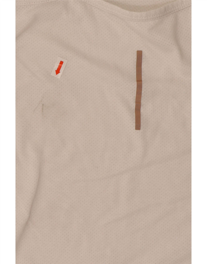 Nike Damen Dri Fit Weste Top UK 14 Large Off White Polyester