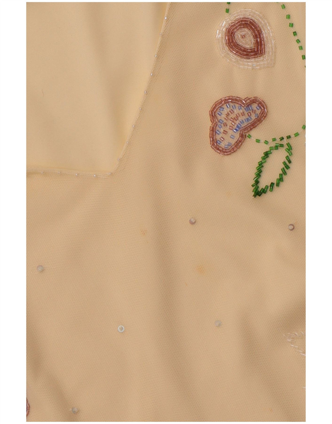 COAST Damen Crop See Through Bluse Top UK 16 Large Gelb Polyester