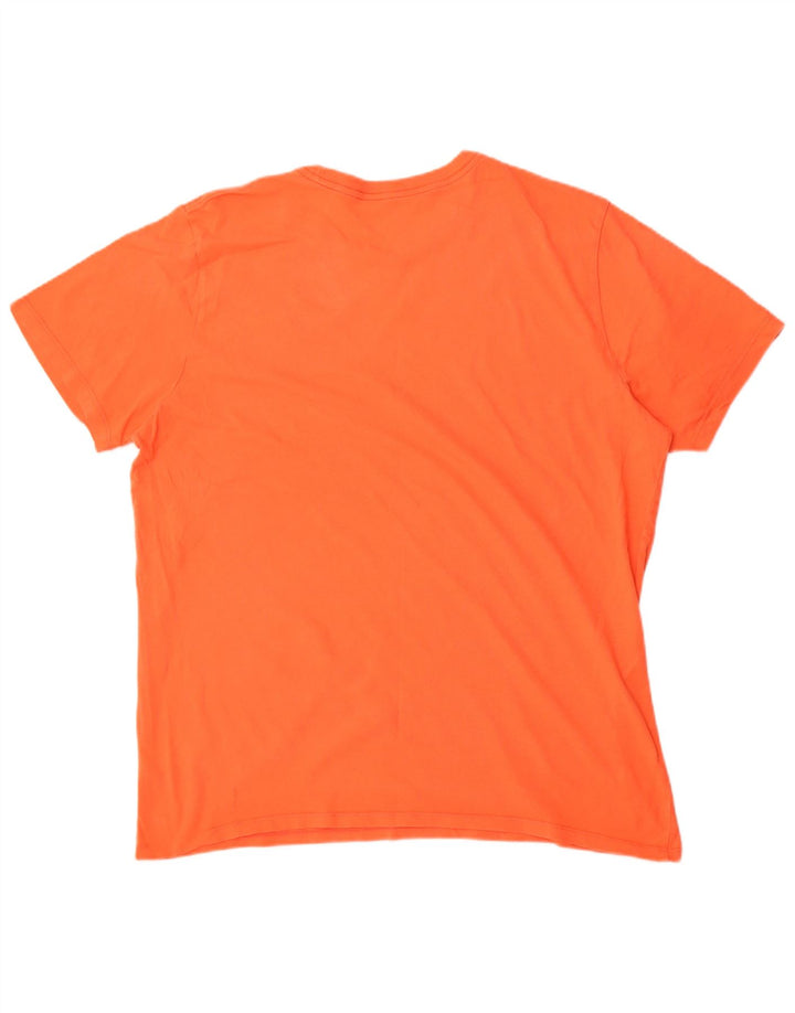 Nike Herren Athletic Cut T-Shirt Top XL Orange Baumwolle