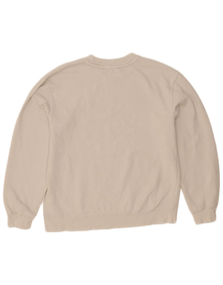 Zara Damen Crop Sweatshirt Pullover UK 10 Small Weiß