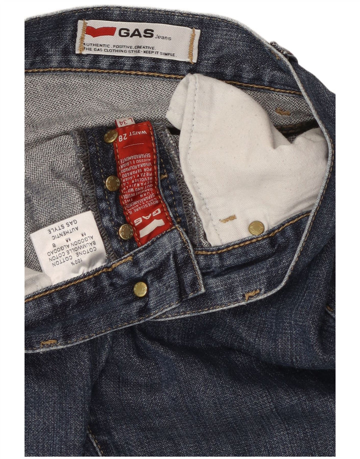 GAS Damen Slim Jeans W28 L34 Blaue Baumwolle