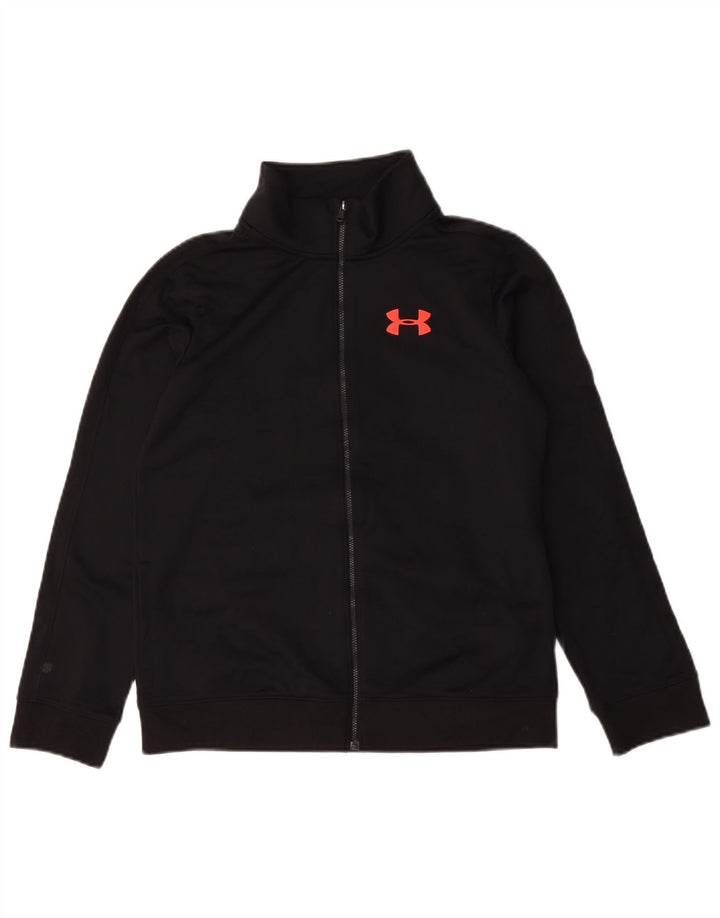 Under Armour Jungen-Trainingsanzug-Top-Jacke, 11–12 Jahre, groß, schwarzes Polyester