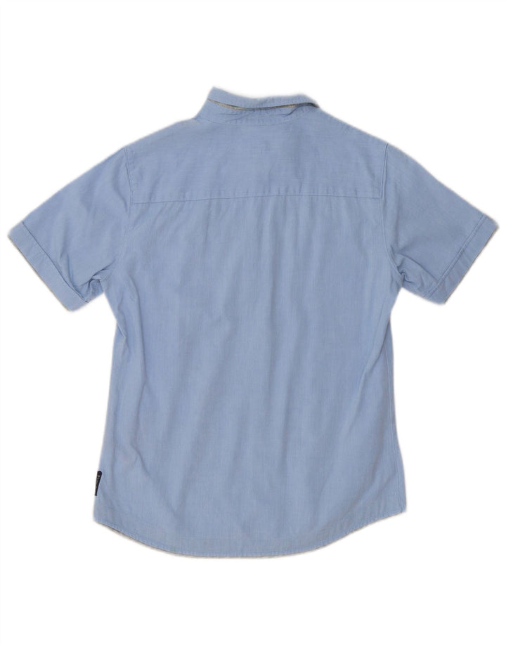 Armani Junior Jungen Kurzarmhemd 12–13 Jahre, blaue Baumwolle