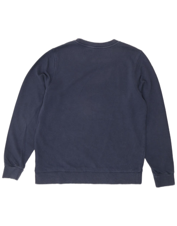 Marks & Spencer Damen-Sweatshirt-Pullover UK 14 Large Marineblaue Baumwolle