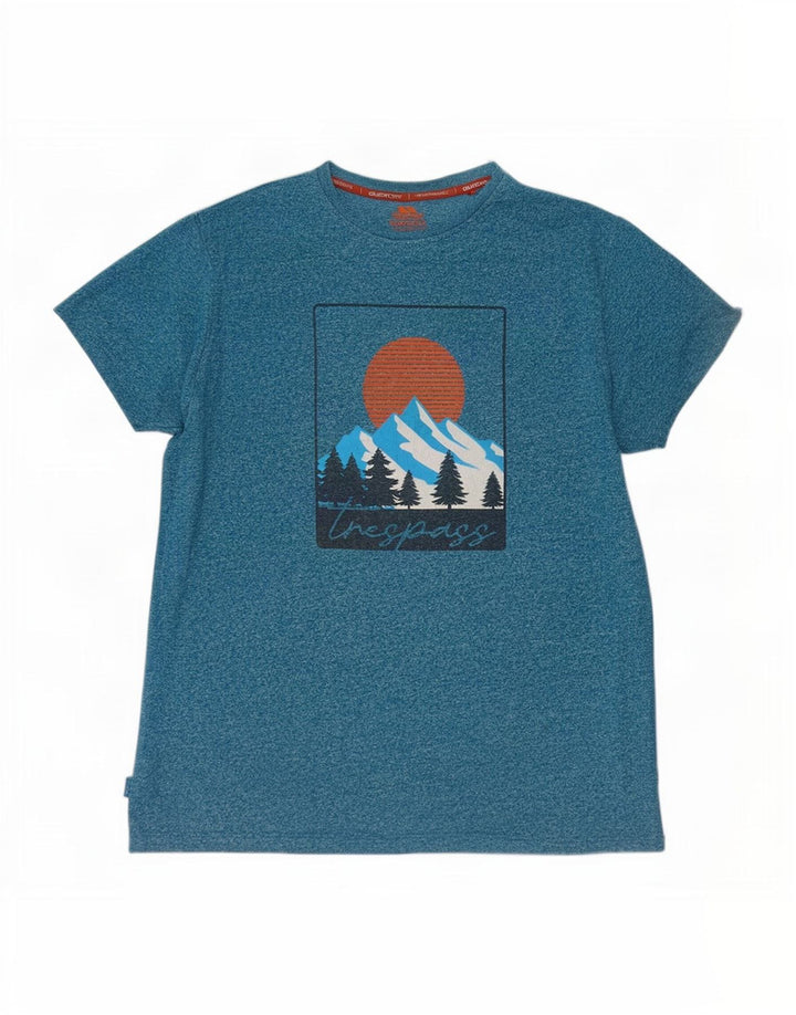 Trespass Herren-T-Shirt mit Grafik, XL, Blau, Baumwolle