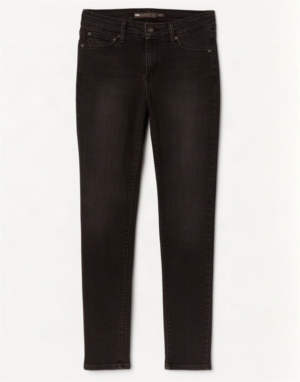 Levi's Damen Demi Curve Mid Rise Skinny Jeans US 4 Small W27 L30 Schwarz