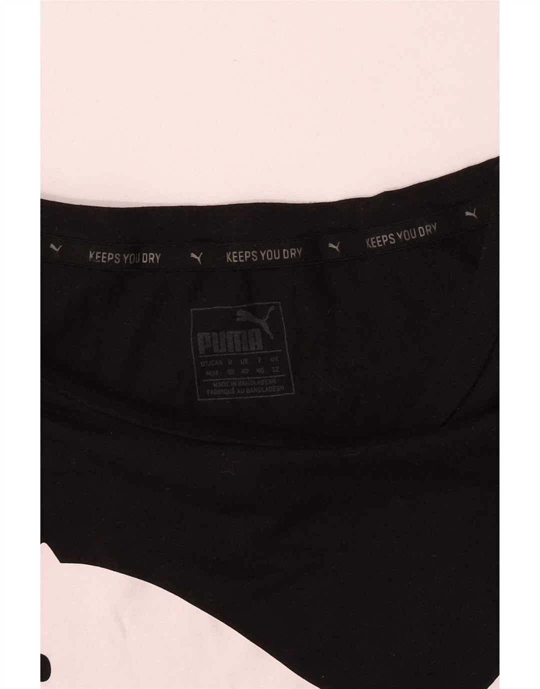 Puma Damen Kurzarm-T-Shirt mit Grafik, UK 12, mittelschwarz