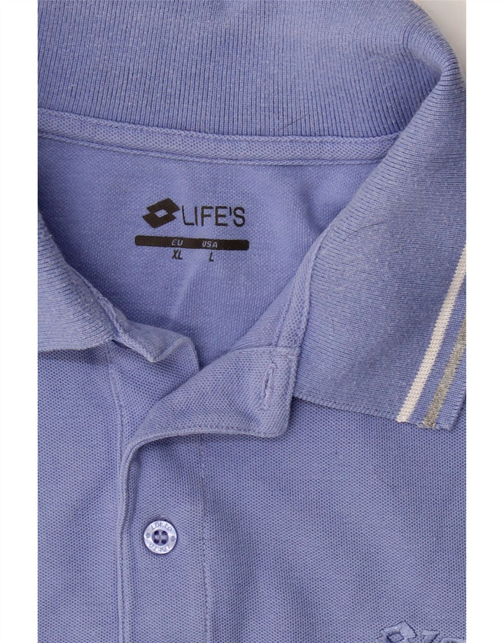 LOTTO Mens Polo Shirt Large Purple Vintage Lotto and Second-Hand Lotto from Messina Hembry 