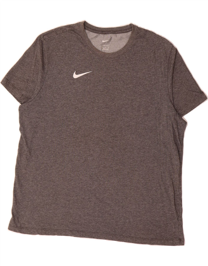 NIKE Mens Dri Fit Graphic T-Shirt Top 2XL Grey Vintage Nike and Second-Hand Nike from Messina Hembry 