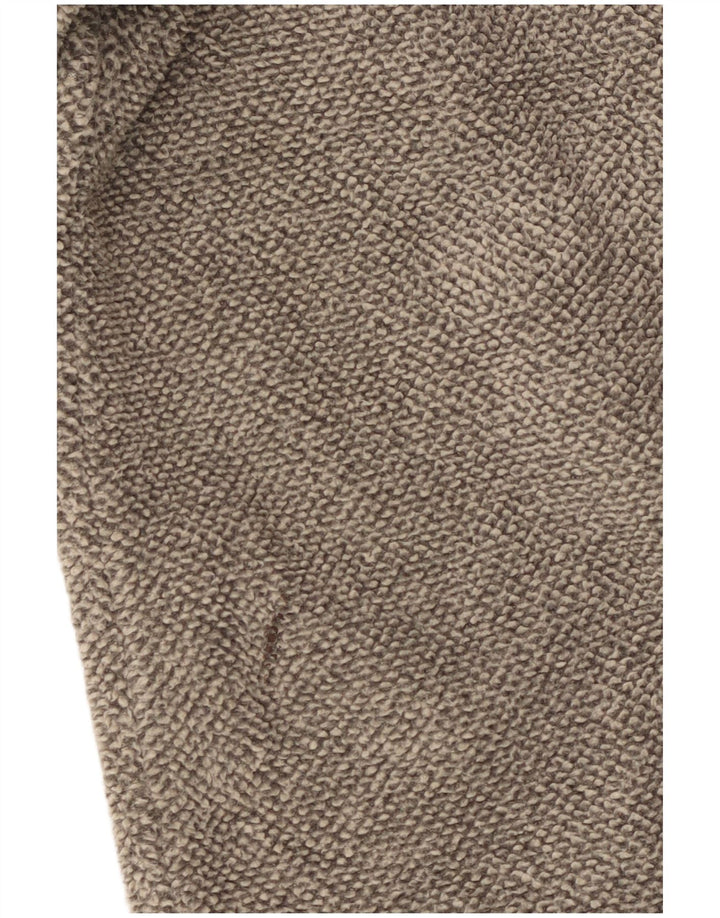 Marks & Spencer Herren-Sweatshirt mit Reißverschluss am Hals, groß, aus grauem Polyester