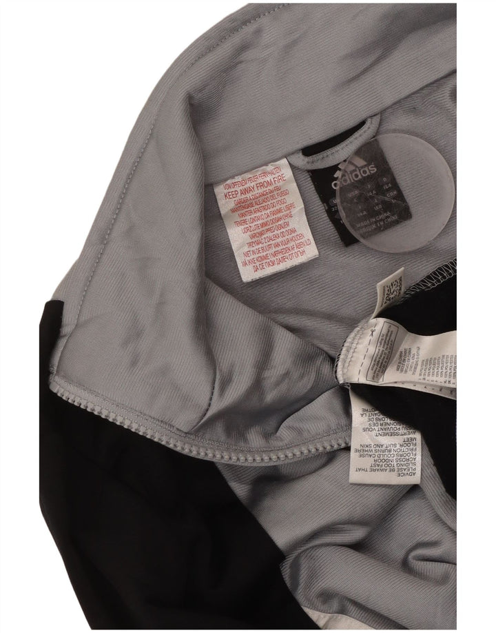 ADIDAS Jungen-Trainingsanzug-Top-Jacke, 13–14 Jahre, graues Colourblock-Polyester