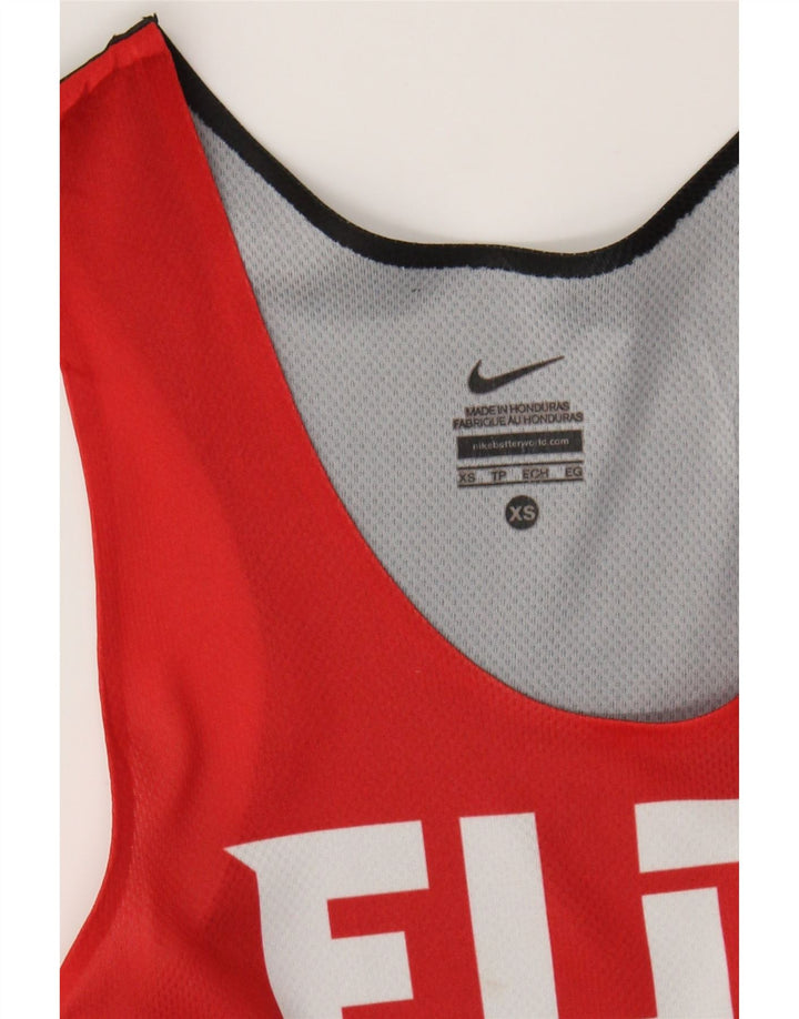 NIKE Womens Graphic Vest Top UK 6 XS Black Colourblock Polyester Vintage Nike and Second-Hand Nike from Messina Hembry 