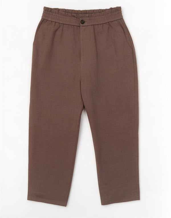 Zara Damen-Hose mit hoher Taille, schmal zulaufend, kurz geschnitten, Größe 2XL, W34, L24, Grau