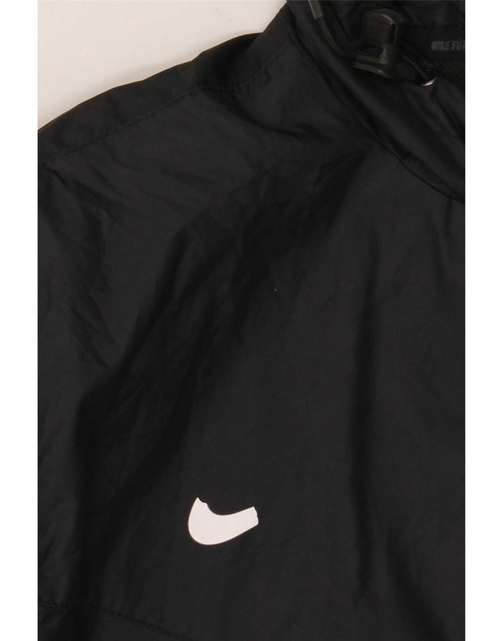 Nike Herren-Regenjacke mit Kapuze, UK 38, mittelschwarzes Nylon