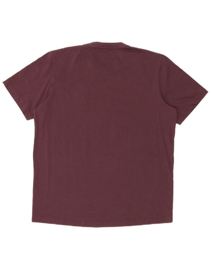 Adidas Herren Grafik-T-Shirt-Oberteil aus mittlerer burgunderroter Baumwolle
