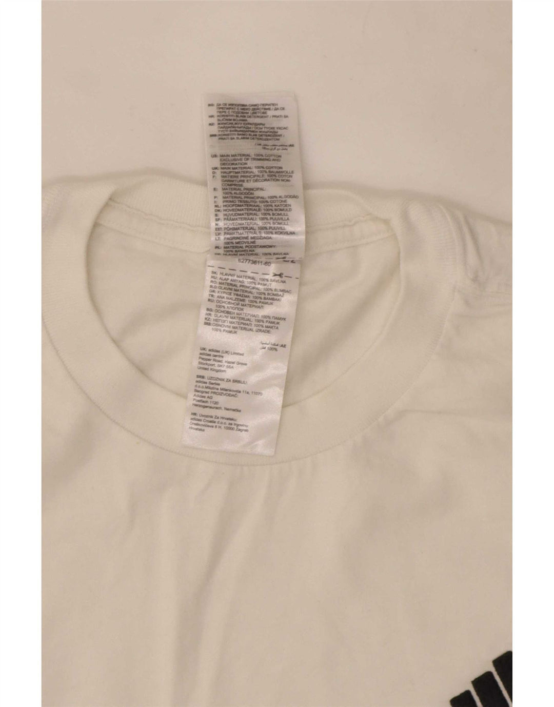 Adidas Herren T-Shirt Top Mittelweiße Baumwolle