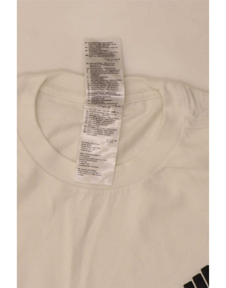 Adidas Herren T-Shirt Top Mittelweiße Baumwolle