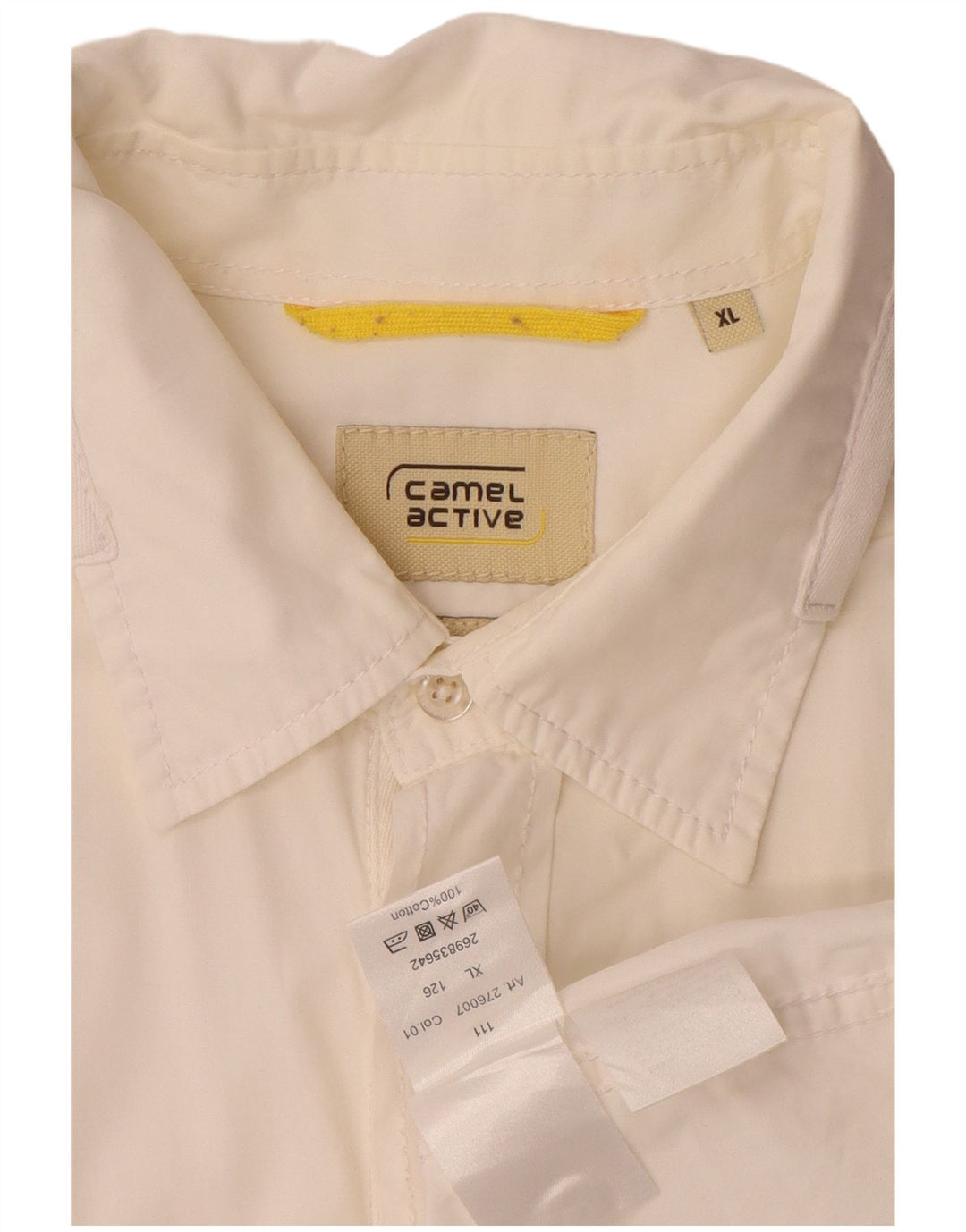 Camel Active Herren-Kurzarmhemd XL aus weißer Baumwolle