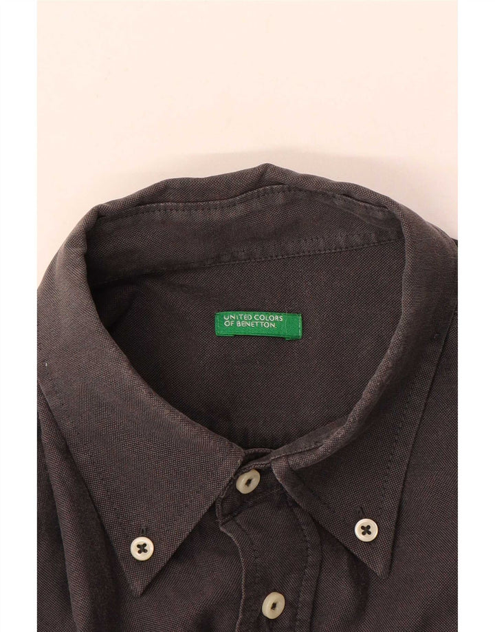 Benetton Herrenhemd Mittelgrau
