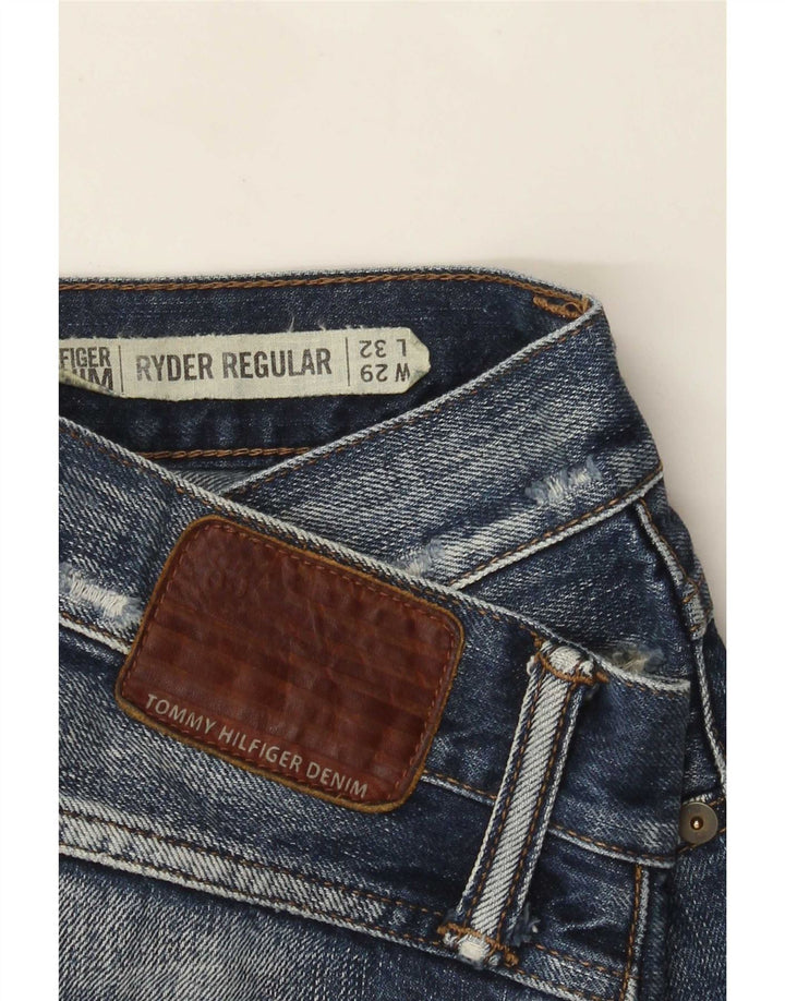 Tommy Hilfiger Damen Ryder Distressed Regular Straight Jeans W29 L32 Blau