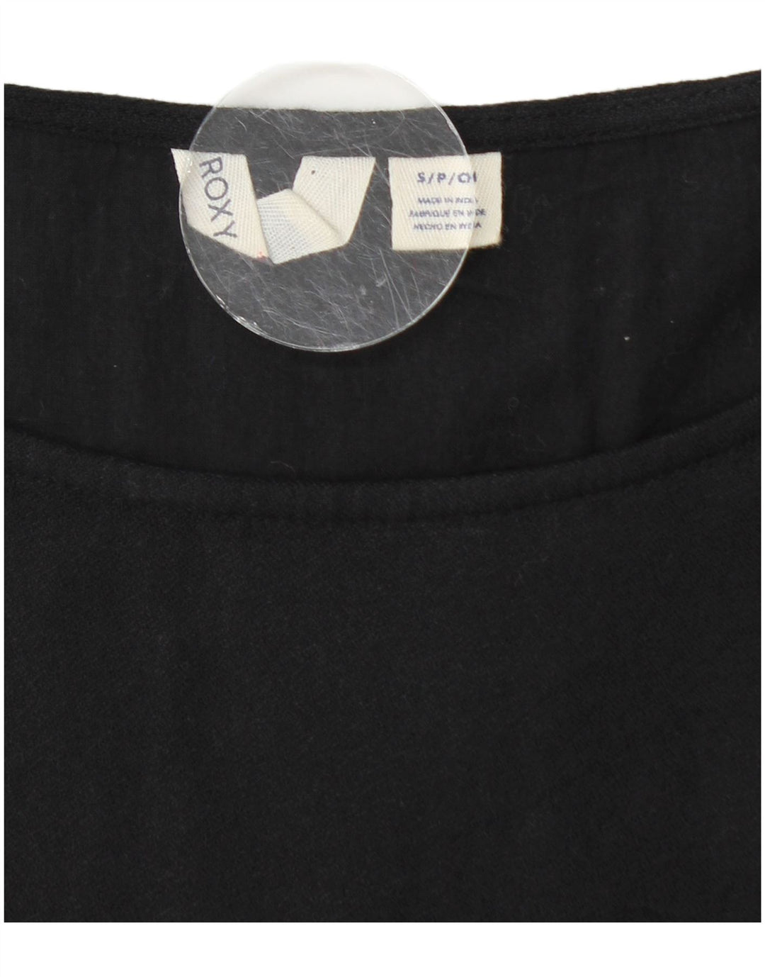 ROXY Damen-Langarmkleid in A-Linie, Gr. 10, Größe S, Schwarz, Baumwolle