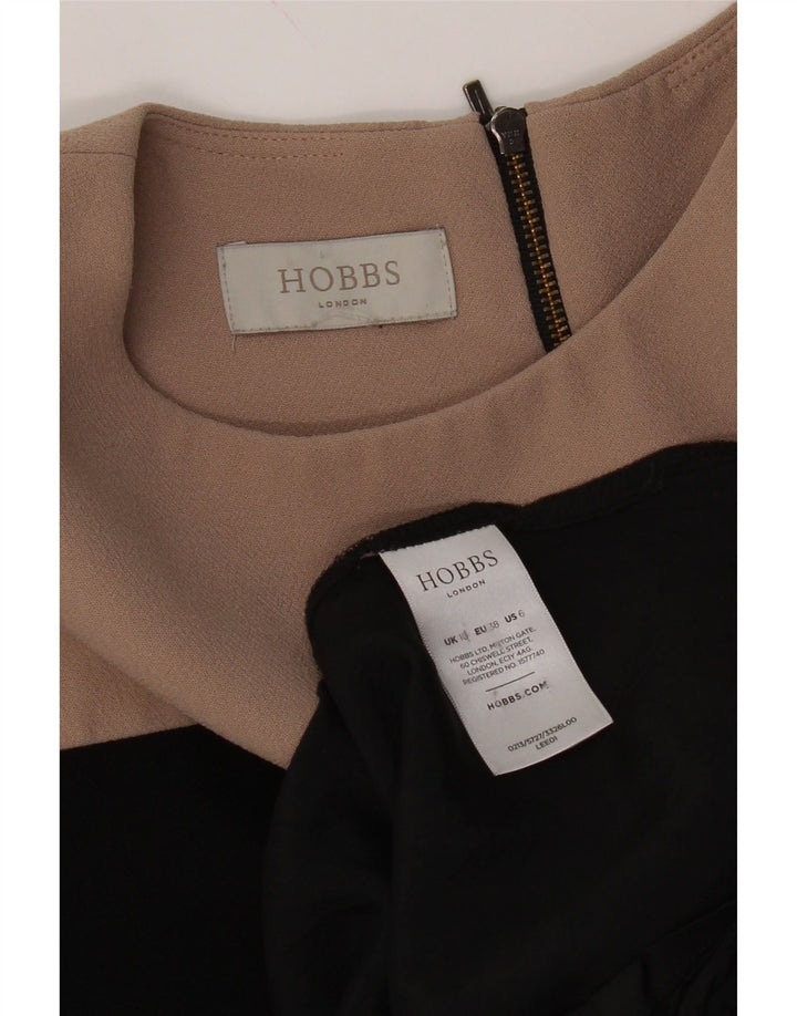 HOBBS Womens Shift Dress UK 10 Small Black Colourblock Polyester Vintage Hobbs and Second-Hand Hobbs from Messina Hembry 