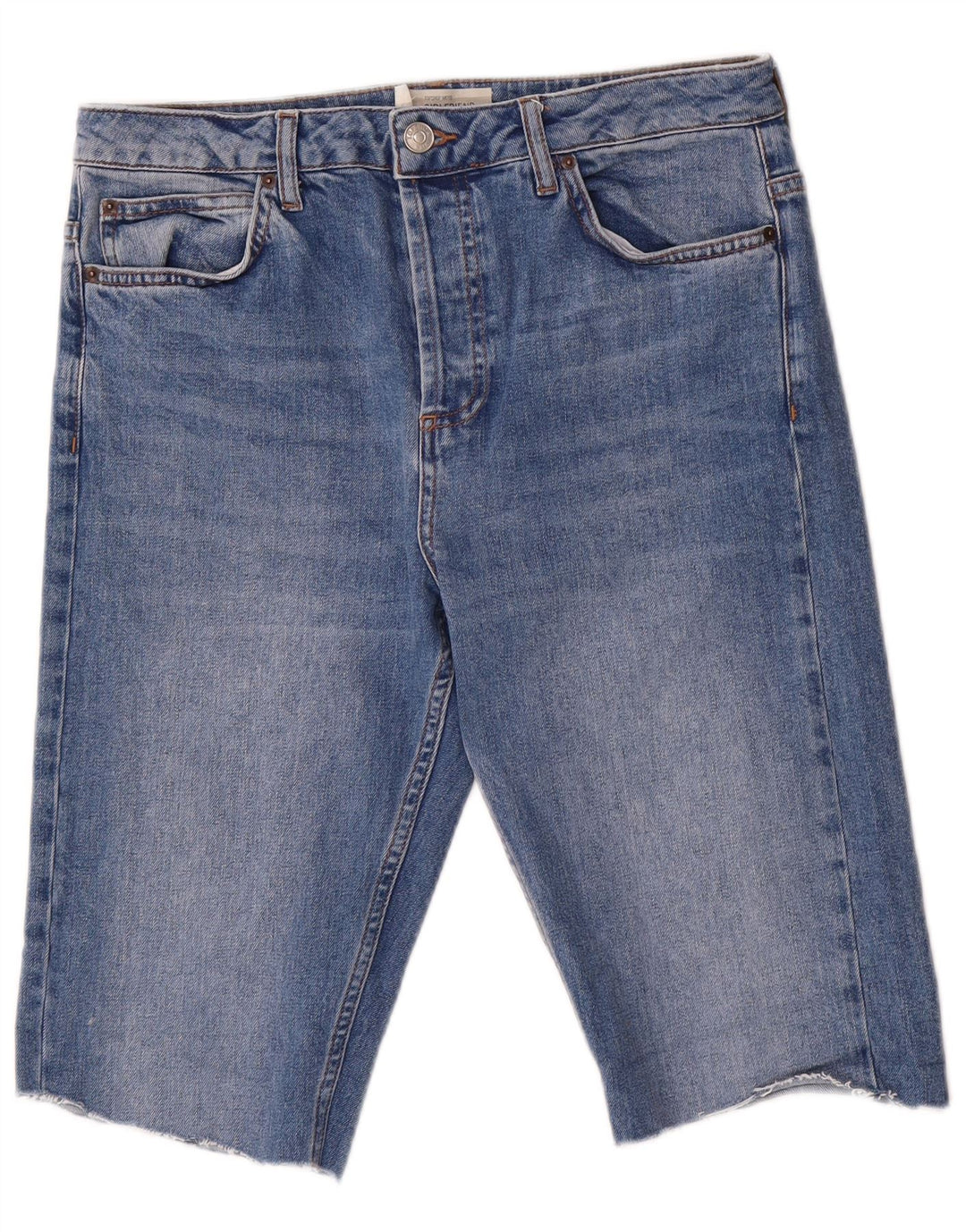 Topshop Damen Jeansshorts W30 mittelblaue Baumwolle