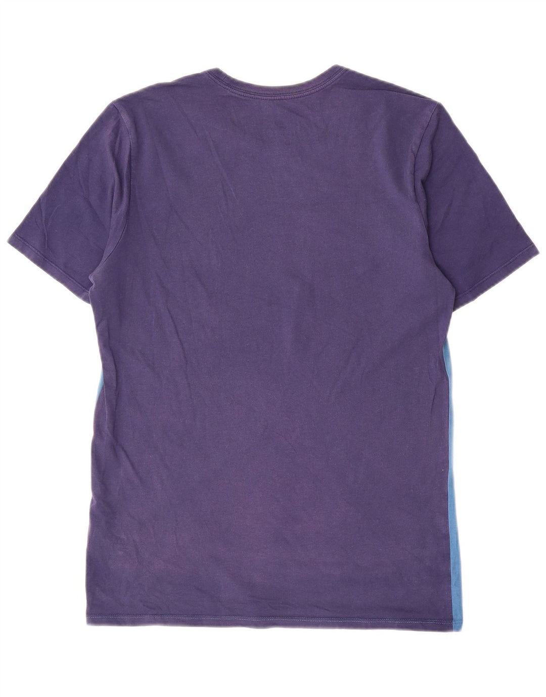 Nike Herren-T-Shirt-Oberteil aus mittelblauer Colourblock-Baumwolle