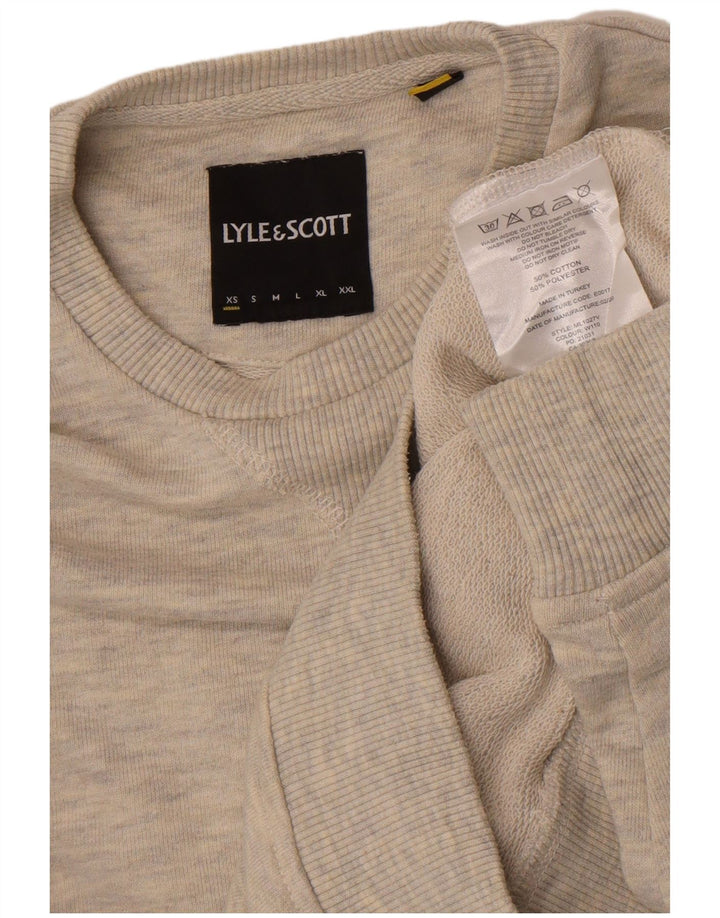 Lyle & Scott Herren Sweatshirt Pullover XS Grau gefleckte Baumwolle