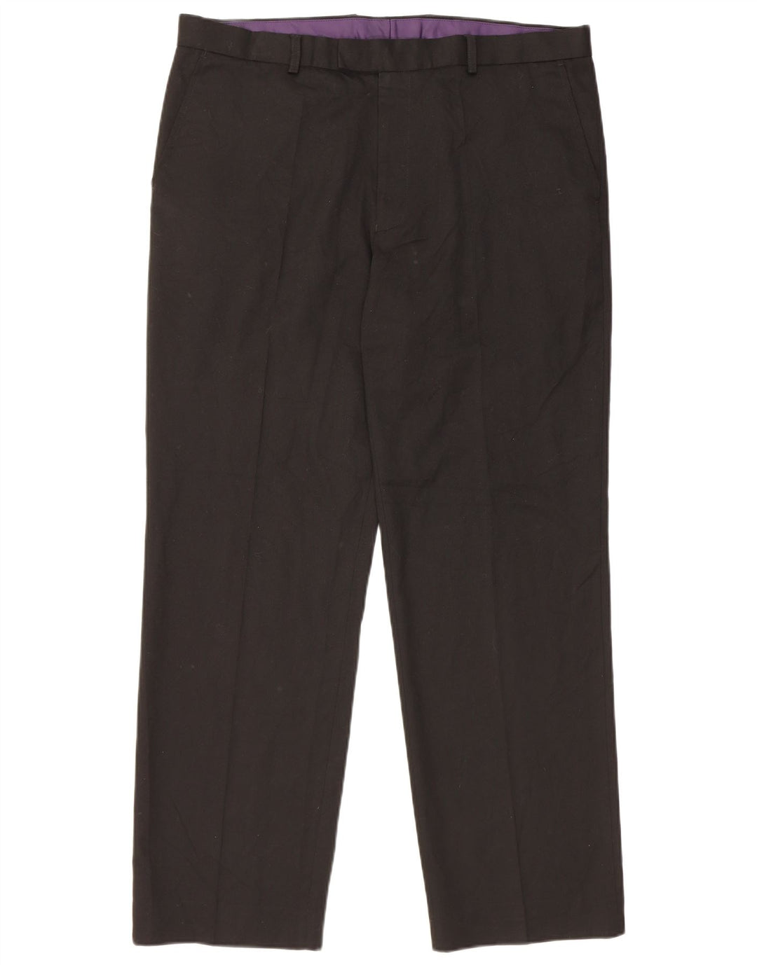 Marks & Spencer Herren-Anzughose mit normaler Passform, W38, L31, schwarzes Polyester