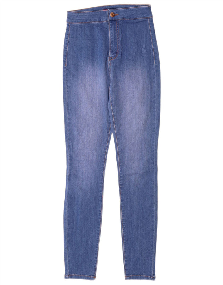 GUESS Damen-Jeans mit hoher Taille, Röhrenjeans, W24, L28, blaue Baumwolle