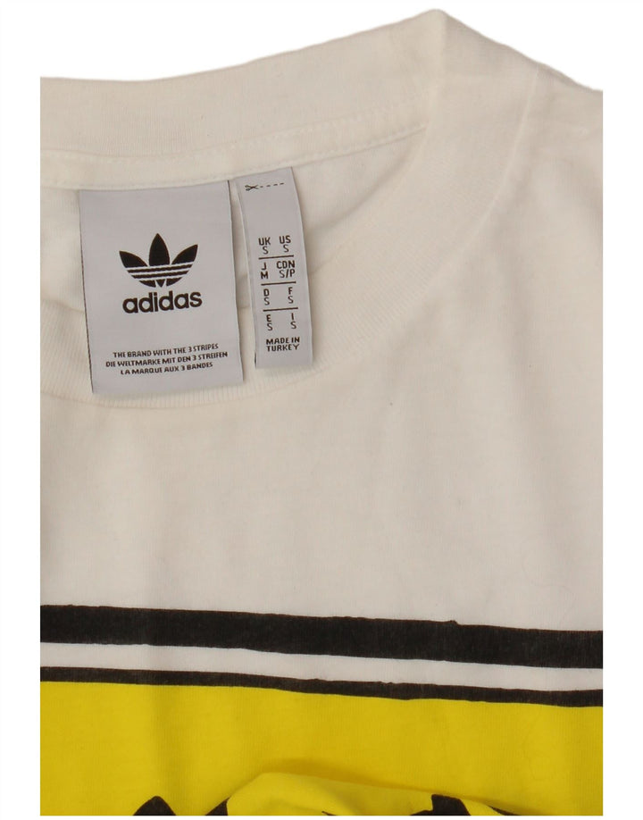 Adidas Herren Grafik T-Shirt Top Small Weiß