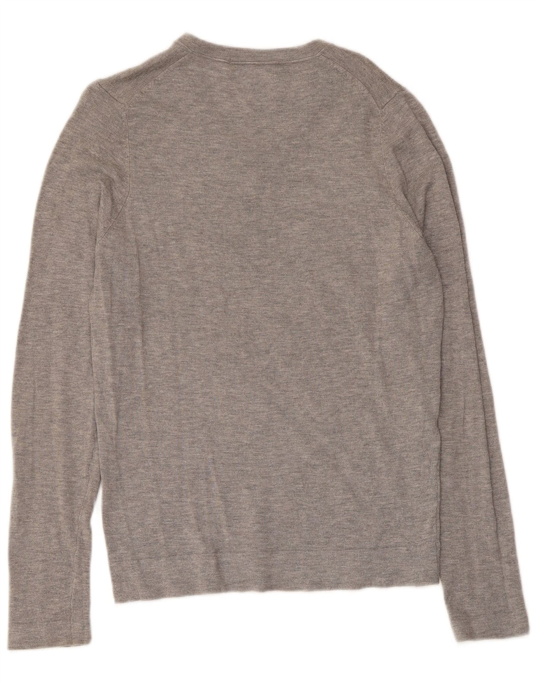 Zara Herren-Pullover mit V-Ausschnitt, Größe S, Grau