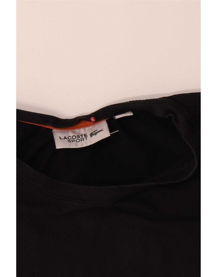 Lacoste Herren-T-Shirt mit Grafik, Größe 3, klein, schwarze Baumwolle