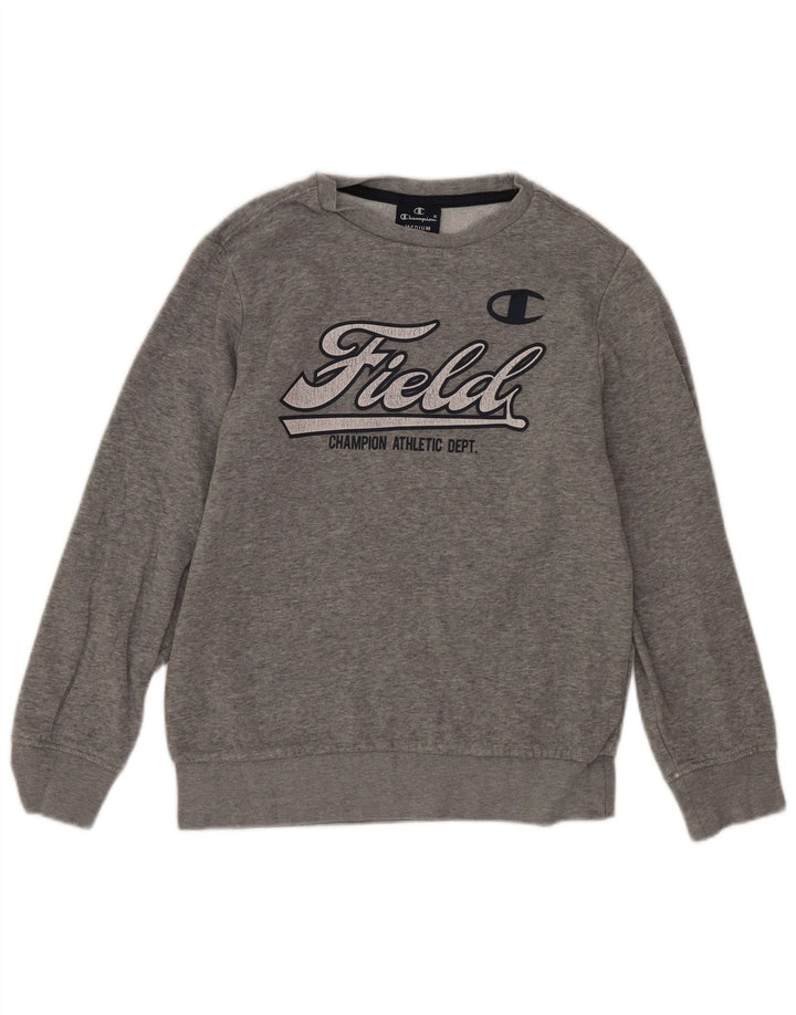 Champion Sweatshirt-Pullover für Jungen, 9–10 Jahre, mittelgrau meliert, Sports