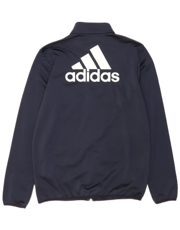 Adidas Jungen Grafik-Trainingsanzug-Top-Jacke, 15–16 Jahre, marineblaues Polyester
